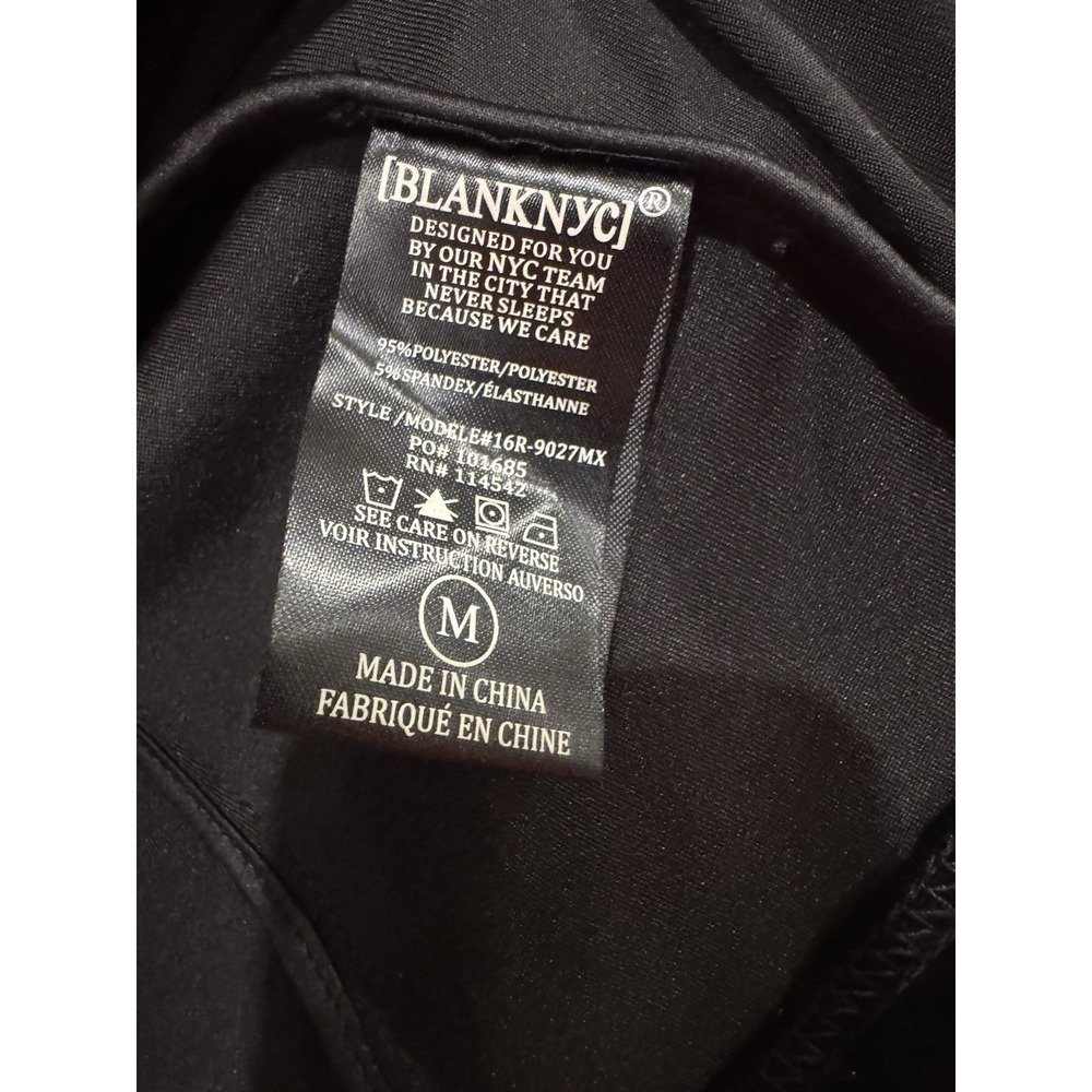 Blank NYC Black Crushed Velvet Asymmetrical Moto Jacket whimsy Womens Medium - Picture 5 of 8
